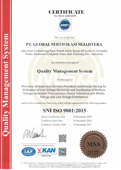 Dokumen Perizinan PT Global Sertifikasi Sejahtera - SKDP
